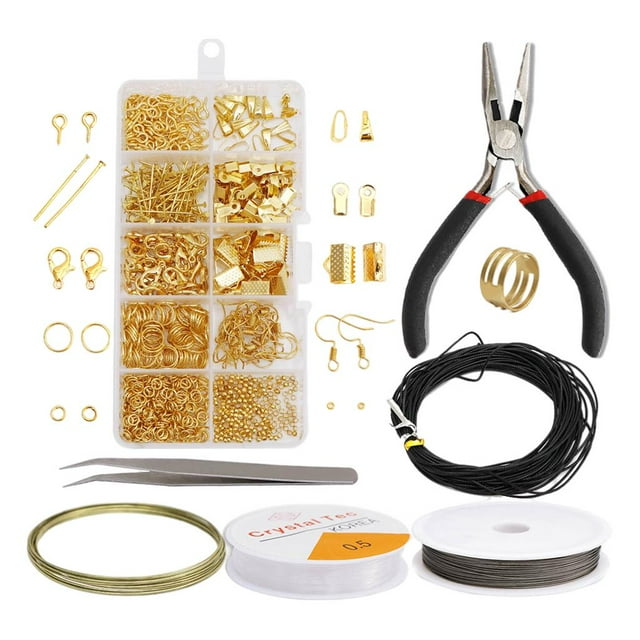 lionlar yotijar 1 Box Jewelry Findings Kits DIY Jewelry Starter Beading Wire Ear Rings gold