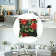 thumbnail image 5 of Soft Pillow Covers - Convenient Hidden Zipper Design - Ideal for Sofas, Chairs, and Home Decor Red Geraniums, 5 of 7