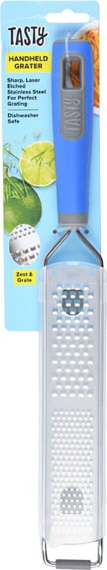 Tasty Stainless Steel Handheld Zester Grater with Blade Guard, Royal Blue