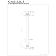 thumbnail image 2 of Kingston Brass K211C6 12" Rain Drop Ceiling Mount Shower Arm with Round Flange, Polished Nickel, 2 of 3