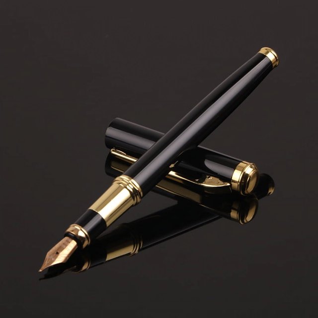 Bolígrafo de metal n.° 109, bolígrafo para estudiantes, bolígrafo de tinta para caligrafía, bolígrafo de regalo impreso