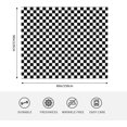 thumbnail image 6 of Throw Blanket Home Decor, Black Checkered Blanket, Funny Thanksgiving Christmas Birthday Gifts, Soft Warm Lightweight Microfiber Plaid Flannel Blankets for Sofa Couch Bed Car Travel 60X50 Inch, 6 of 6