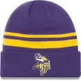 thumbnail image 1 of Minnesota Vikings NFL Bonnet Tricoté à Double Rayures, 1 of 2