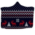 thumbnail image 2 of Fiudx Chal con Estampado Navideño de Invierno, Acogedora Manta con Capucha, Material de Algodón Suave, Diseño Elegante y Transpirable, Perfecto para Fiestas y Uso Diario, Tamaño 130 X 150 Cm, Fácil d, 2 of 3