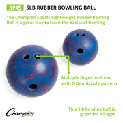 Champion Sports Rubber Bowling Ball - 5 Lb