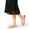 thumbnail image 2 of BLISSFUL STEP Women's Tie Dye Chain Clear Slides Slipper Sandals, 2 of 6
