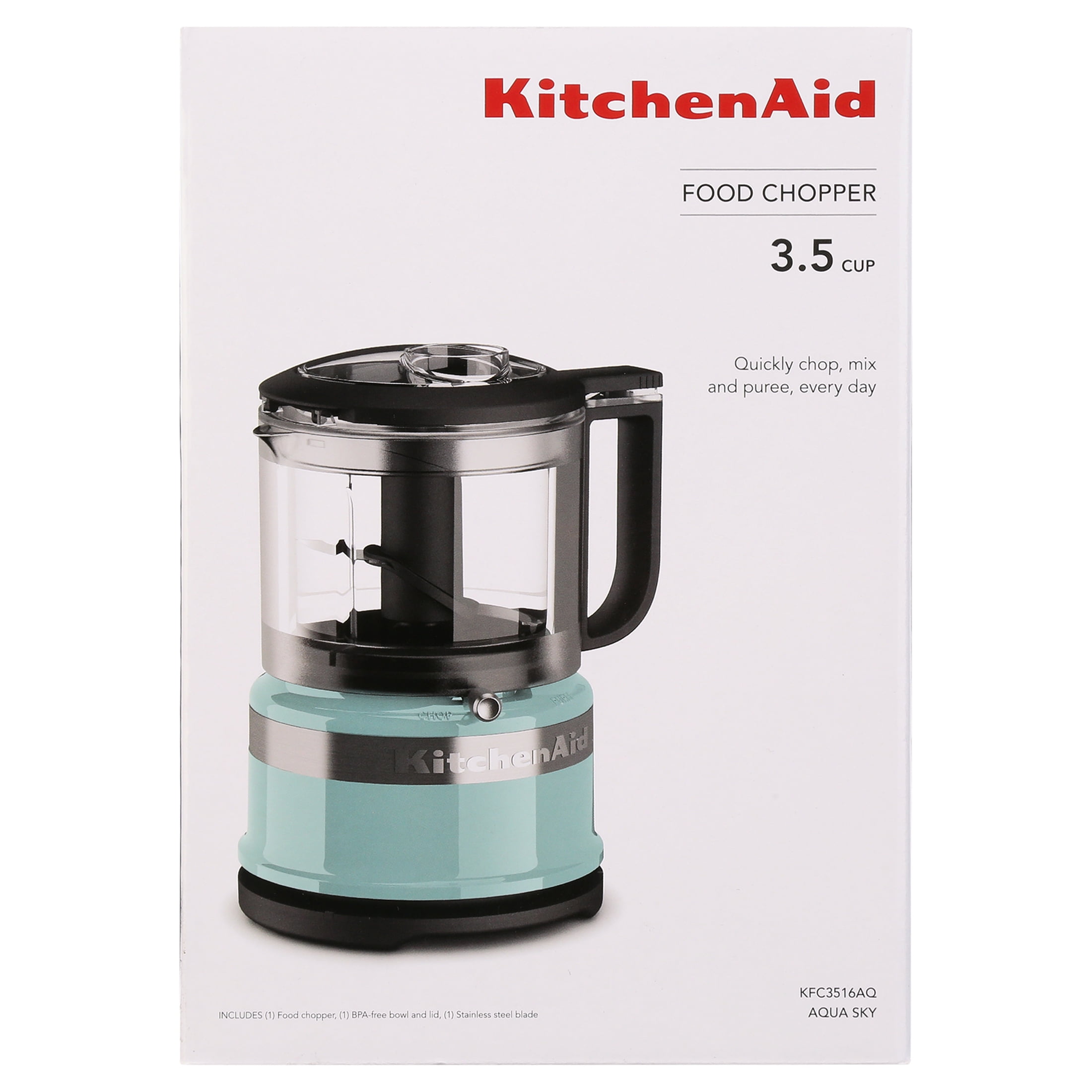 KitchenAid 3.5 Cup Food Chopper, Aqua Sky, KFC3516