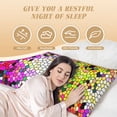 thumbnail image 4 of Bingfone Body Pillow Cover Long Pillow Case With Zipper Decorative Bedding Pillowcase 20"X54" Soft Cushion Pillow Case For Bedroom-Colorful Tie Dye Stained Glass 3, 4 of 8
