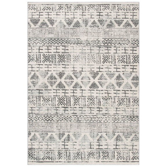 SAFAVIEH Mercer Katherina Distressed Runner Rug, Ivory/Grey, 2' x 8'