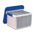thumbnail image 4 of Heavy Duty Plastic File Storage Letter/Legal Files, 14" x 17.38" x 10.5", Clear/Blue, 4 of 7