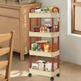 thumbnail image 5 of VQPeo 4-Layer Plastic Kitchen Storage Cart, Multipurpose Bathroom Organizer Rack, Mobile Toiletries & Snack Stand for Home Use, 5 of 5