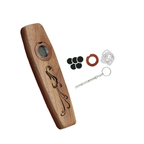Flauta Kazoo de madera, instrumento de viento, decoración, guitarra ligera, acompañamiento para fiesta Estilo C