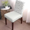 thumbnail image 2 of Chair Covers for Dining Room Set of 8,Winter Christmas Gold Snowflakes Stretch Seat Protector Removable Washable Chairs Slipcovers for Kitchen Banquet Wedding Hotel,Red, 2 of 6