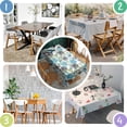 thumbnail image 4 of Pioneer Flower Floral Print Pattern Rectangle Tablecloth 60"x84",Waterproof Polyester Rectangle Table Cloth, Wipeable Spillproof Polyester Tablecloth for Dining, Camping, Indoor and Outdoor, 4 of 5