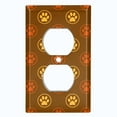 thumbnail image 2 of Metal Light Switch Plate Cover Puppy Paw Print Logo Orange Yellow Brown DOG040, 2 of 13