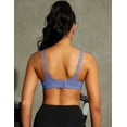 thumbnail image 5 of Wingslove Women's Sports Bra Full Coverage Wireless Bra Plus Size High Impact Non Padded Workout Bra,Purple 36G, 5 of 6