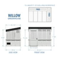 thumbnail image 3 of Backyard Discovery Willow 9'x6' White Cedar Wood and Polycarbonate Greenhouse, PowerPort, 3 of 14