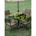 thumbnail image 4 of Outdoor Tablecloth with Umbrella Hole for Patio/Picnic/Party/Camping, Green Yellow Football Waterproof Table Cloth Square Cover Washable, Soccer Black Player Silhouette (54"x 54"), 4 of 9