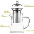 thumbnail image 3 of Yayug 500ml Square Borosilicate Glass Teapot with Infuser, Clear, 3 of 7