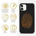 thumbnail image 4 of Case Yard Wooden Case for iPhone-12-Mini Soft TPU Silicone cover Slim Fit Shockproof Wood Protective Phone Cover for Girls Boys Men and Women Supports Wireless Charging Finger Print Design, 4 of 7