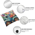 thumbnail image 6 of Fenyluxe Watercolor Car Throw Pillow Covers Blue Car Flowers Peony Roses Ranunculus Cushion Cases Decorative Pillow Cases for Couch Sofa Bedroom 2pcs White, 6 of 7