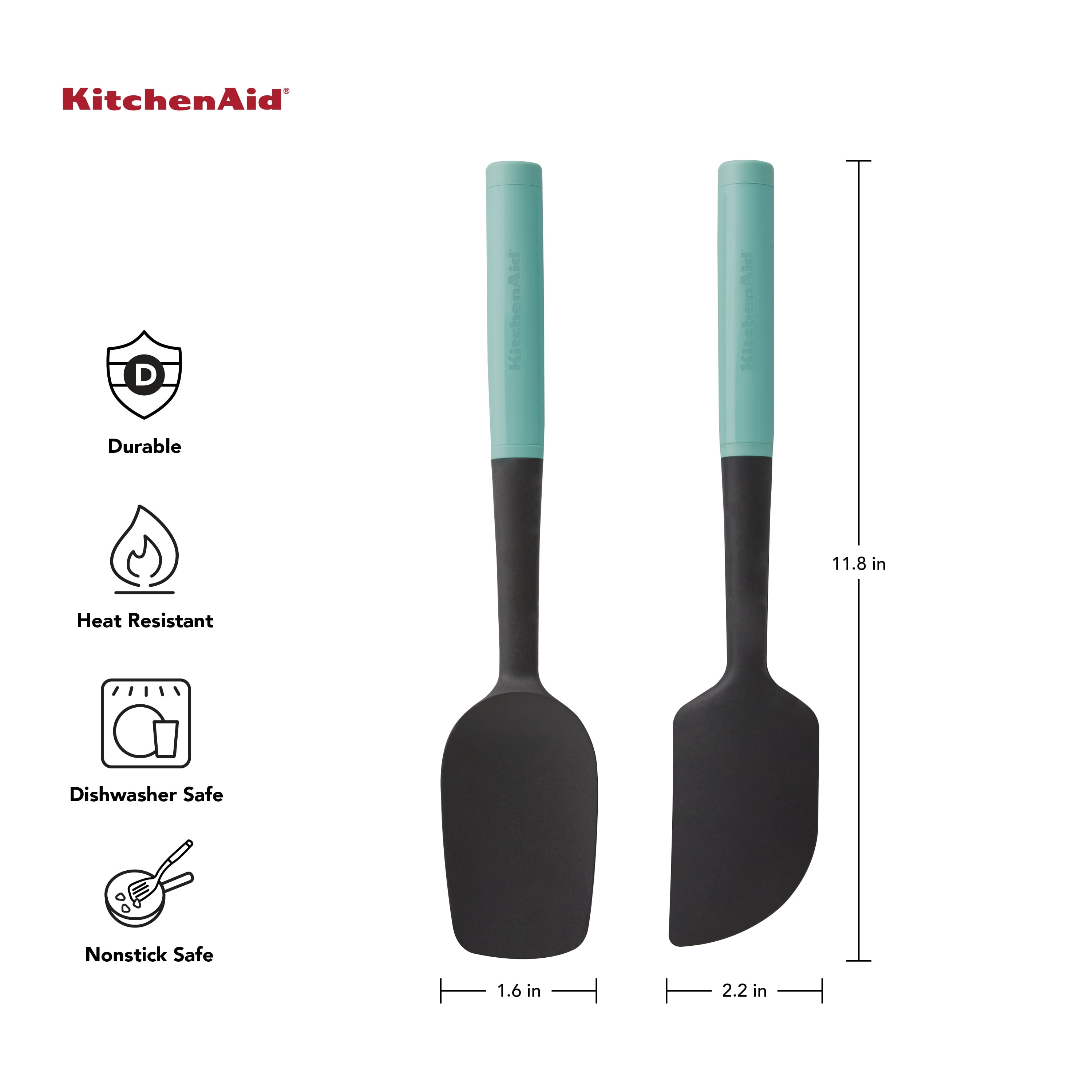 Kitchenaid Universal 2-piece Spatula Set in Aqua Sky