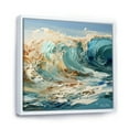 thumbnail image 2 of Designart "Liquid Wave Art Of Ocean Charm II" Ocean Floater Framed Wall Art Living Room, 2 of 5
