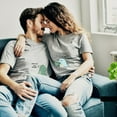 thumbnail image 3 of Colevkie Cute Dinosaur Couple Tshirt for Husband Wife Him and Her,His and Her T-shirt Valentine day Anniversary,Crew Neck,1 Piece(Grey-Men,XL), 3 of 6