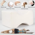 thumbnail image 4 of Almohada ortopédica para las rodillas, almohada ergonómica para las piernas para caderas, espalda, piernas, rodillas, elección perfecta para dormir de lado-Blanco, 4 of 5