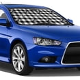 thumbnail image 5 of Uemuo Anchor Black Tartan Plaid Pattern Accordion Car Windshield Sun Shade, Foldable Reflective Sun Visor for Car, Reflector Windshield Sunshade-Small, 5 of 7