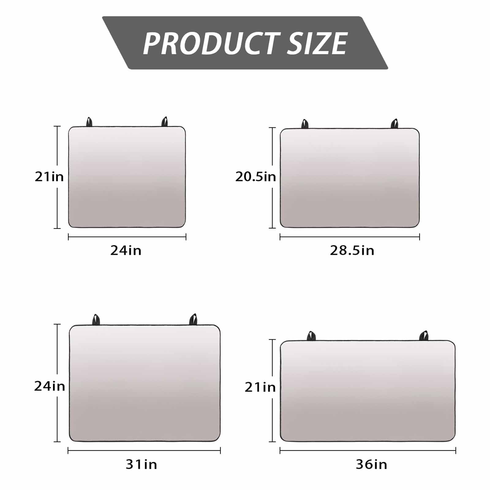 Beige Ombre Stove Top Cover for Electric Stove, Heat-proof & Non Slip Glass Top Stove Cover Protector, White Gradient Modern Abstract Art Kitchen Flat Cooktop Rubber Mat 28.5x20.5 Inches