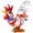1#, variant on Cute Crown Chicken Ceramic Craft Ornament Simulation Animal Statue DIY Accessory Exquisite Desktop Garden Decor Figurine