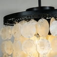 thumbnail image 5 of 3 Lights Tiered with Seashell Black Ceiling Lighting Chandelier, 5 of 9