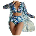 thumbnail image 2 of LSLJS Women's Imprimé Bikini Sangles Bikini Deep V Sexy Split Swimsuit Set Trois Pièces Swimsuit Set, 2 of 9