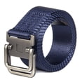 thumbnail image 1 of Men Belt Dual Alloy Buckle All-match Adjustable Webbing Belt Canvas Web Belt, 1 of 10