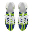 thumbnail image 6 of Green Blue Abstract Geometric Shapes Walking Shoes for Men Woman Lightweight Tennis Fashion Elastic Sports Shoes Cushion Basketball Shoes, 6 of 8