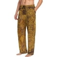 thumbnail image 2 of Daiia Men'S Vintage Map Pants,Bottoms Sleep Lounge,Pajama Pants,Pj Bottoms Drawstring And Pockets-X-Large, 2 of 9