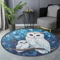 thumbnail image 6 of Round Area Rug, Owl2 Non-Slip Floor Mat, Soft Washable Carpet for Living Room Bedroom Decor 71 Inch, 6 of 6