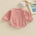thumbnail image 3 of Vêtements pour Nouveau-Né Fille Garçon Manches Longues Col Rond Pull Chandail en Molleton Barboteuse Pull Ample Automne Hauts, 3 of 6