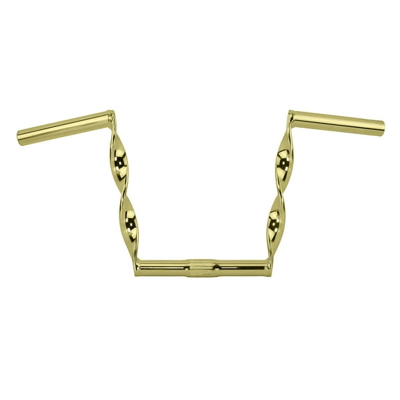 Bike Flat Twisted Handlebar 9 25.4mm Gold.