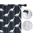 thumbnail image 4 of Blackout Kids Curtains,Dark Blue Dinosaurs Silhouette Pattern Childrens Insulated Curtains Set Of 2,Bedroom Essentials,Toddler Room Decor 42"x54", 4 of 5