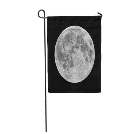 KDAGR Black Closeup of Full Moon Taken on 10 November Garden Flag Decorative Flag House Banner 12x18 inch