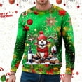thumbnail image 4 of GDREDA Chandail Sans Capuche pour Homme - Haut de Sport Polyvalent d'Hiver à Col Rond pour Tenue de Rue Décontractée E,TTG, 4 of 4