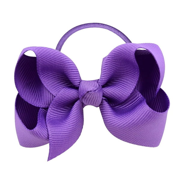 Lazos elásticos de colores para el pelo - Plástico/Grosgrain, tamaño de 4 pulgadas y 16 colores - Sujeta coletas para bebés/niñas/adolescentes