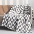 thumbnail image 3 of LOMAO Buffalo Check Fleece Throw Blanket Soft Checkered Plaid Blankets Cozy Lightweight Flannel Blanket for Couch Chair Bed(Grey,51"x63"), 3 of 8