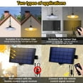 thumbnail image 4 of DONGPAI Vintage Solar Pendant Lights Remote Control, 1/2/3/4 Head Solar Shed Lights Outdoor Indoor, IP65 Waterproof Hanging Celling Lamp Security Lighting, 4 of 14