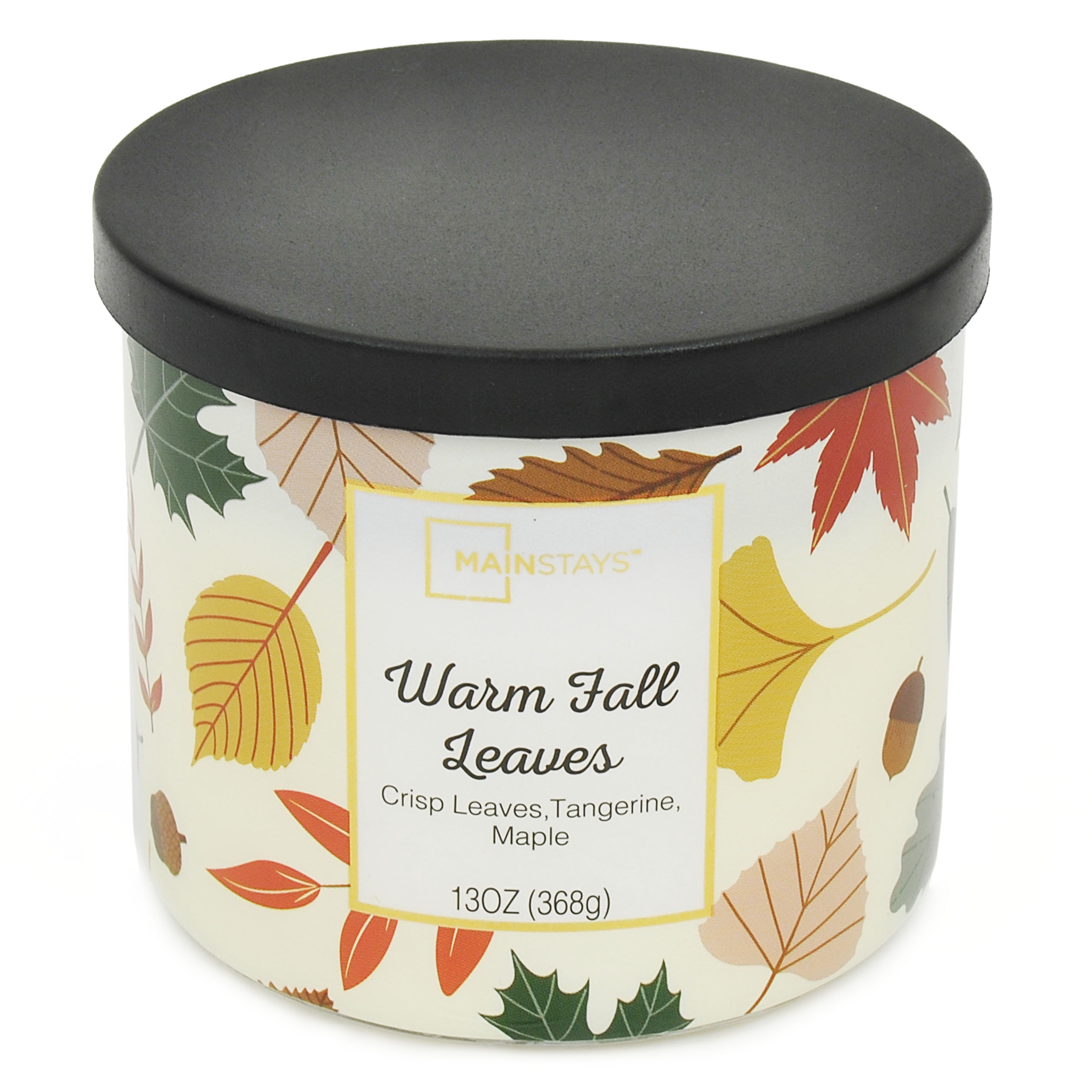 Mainstays Warm Fall Leaves Candle, 13 ounce