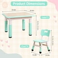 thumbnail image 3 of Garvee Kids Table and 4 Chairs Set, Height Adjustable Toddler Table and Chair Set, Graffiti Desktop, Children Multi-Activity Table for Art, Craft, Reading, Learning, Non-Slip Feet For Ages 2-10, 3 of 9