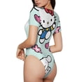 thumbnail image 3 of Lsque Sanrio Women's Crew Neck Short Sleeve Bodysuit Basic T Shirts Tops Onesie Adult Cute Pajama-X-Large, 3 of 8