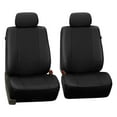 thumbnail image 3 of FH Group Universal Fit Deluxe Leatherette Padded Seat Covers For Car Truck SUV Van - Black Full Set, 3 of 8